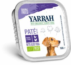 Yarrah Organic Petfood Yarrah Bio Hund Schale Pastete getreidefrei Huhn & Truthahn 12 x 150g