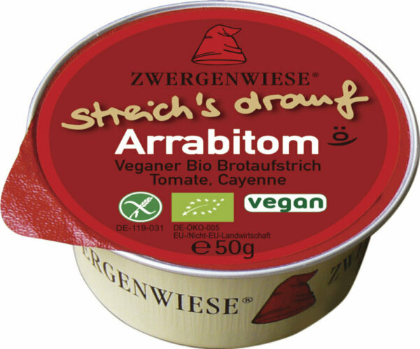 Zwergenwiese Kleiner streich´s drauf Arrabitom Veganer Brot-Aufstrich 12 x 50g