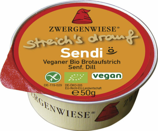 Zwergenwiese Kleiner streich´s drauf Sendi Veganer Brot-Aufstrich 12 x 50g