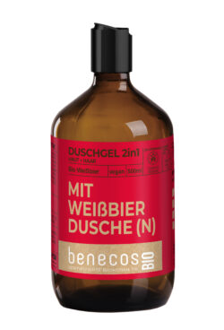 benecos BIO Duschgel 2in1 BIO-Weißbier Haut & Haar - MIT WEIßBIER DUSCHE(N) 500ml