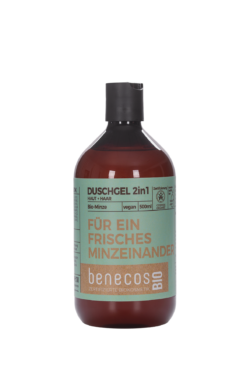 benecos BIO Duschgel 2in1 BIO-Minze Haut & Haar - FÜR EIN FRISCHES MINZEINANDER 500ml