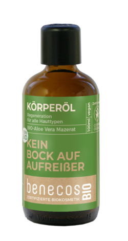 benecos BIO Körperöl Bio-Aloe Vera Mazerat - KEIN BOCK AUF AUFREIßER 100ml