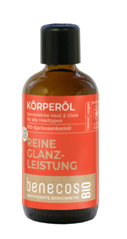 benecos BIO Körperöl Bio-Aprikosenkernöl - REINE GLANZLEISTUNG 100ml