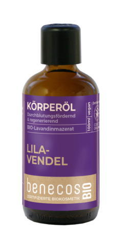 benecos BIO Körperöl Bio-Lavandinmazerat - LILA-VENDEL 100ml