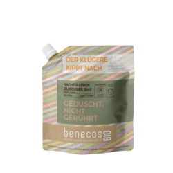 benecos BIO Nachfüllbeutel 500ml Duschgel 2in1 BIO-Olive Haut & Haar - GEDUSCHT, NICHT GERÜHRT 500ml