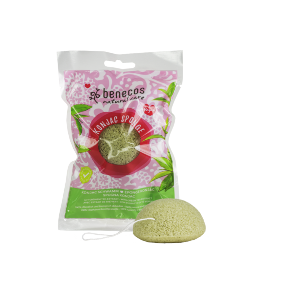 benecos Natural Konjac Sponge green tea 1stück