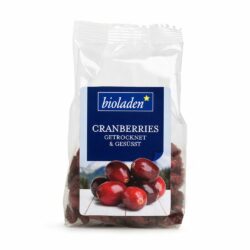 bioladen Cranberries getrocknet & gesüßt 100g