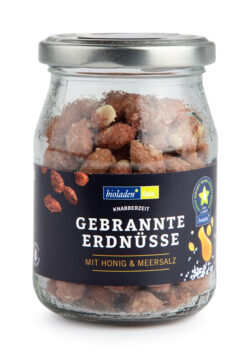 bioladen Gebrannte Erdnüsse mit Honig & Meersalz im Pfandglas 125g