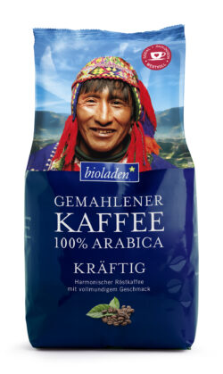 bioladen Kaffee 100 % Arabica kräftig, gemahlen 12 x 500g