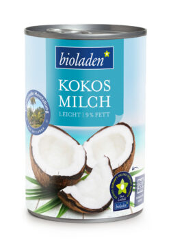 bioladen Kokosmilch leicht mit 9 % Fett 6 x 400ml