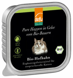 defu Katze Pure Happen in Gelee Bio-Hofhuhn 16 x 100g