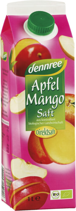 dennree Apfel-Mango-Saft, Direktsaft 6 x 1l