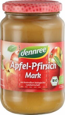 dennree Apfel-Pfirsich-Mark 6 x 360g
