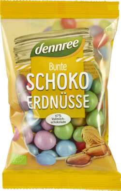 dennree Bunte Schoko-Erdnüsse mit 47% Vollmilchschokolade 100g