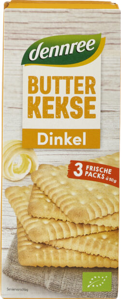 dennree Dinkel-Butterkekse 6 x 150g
