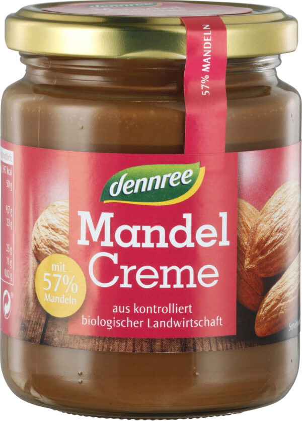 dennree Mandel-Creme mit 57% Mandeln, vegan 6 x 250g