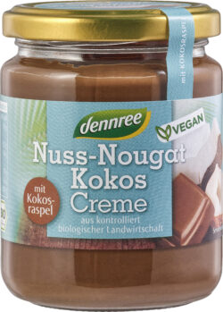 dennree Nuss-Nougat-Kokos-Creme, vegan 6 x 250g