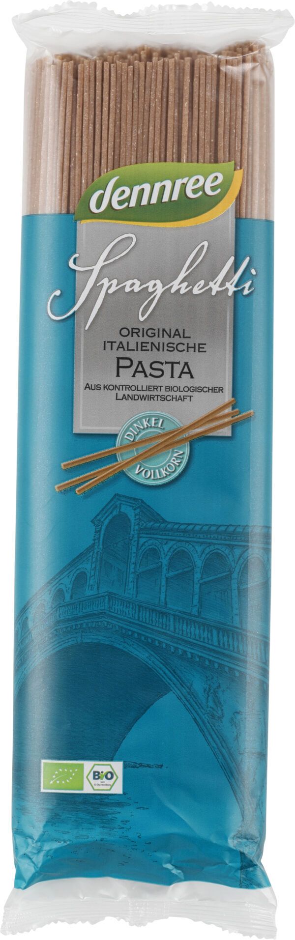 dennree Original italienische Dinkel-Vollkorn-Spaghetti 12 x 500g