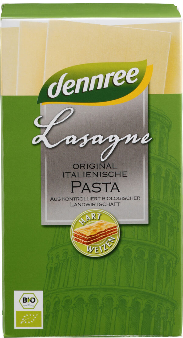 dennree Original italienische Hartweizen-Lasagne 12 x 250g
