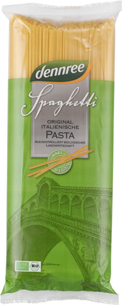 dennree Original italienische Hartweizen-Spaghetti 12 x 1kg