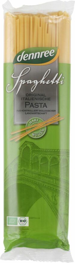 dennree Original italienische Hartweizen-Spaghetti 12 x 500g
