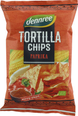 dennree Tortilla-Chips Paprika 10 x 125g