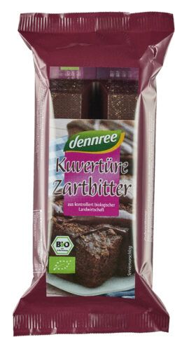 dennree Zartbitter-Schokoladenkuvertüre 150g
