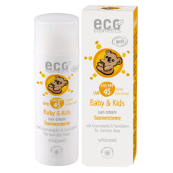 eco cosmetics Baby & Kids Sonnencreme LSF 45 mit Granatapfel und Sanddorn 50ml