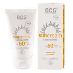 eco cosmetics Sonnencreme LSF 50+ leicht getönt mit Sanddorn und Olive 75ml