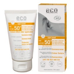 eco cosmetics Sonnencreme LSF 50+ leicht getönt mit Sanddorn und Olive 75ml