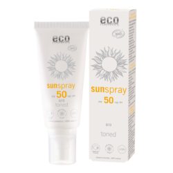 eco cosmetics Sonnenspray LSF 50 getönt Q10 100ml