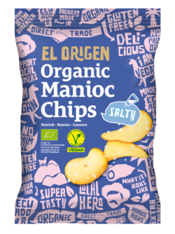 el origen 12er Tray Bio Maniok Chips mit Meersalz 8 x 60g
