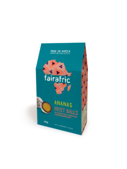 fairafric Ananas Fruit Balls in feinster 80% Zartbitter Bio-Schokolade 6 x 100g