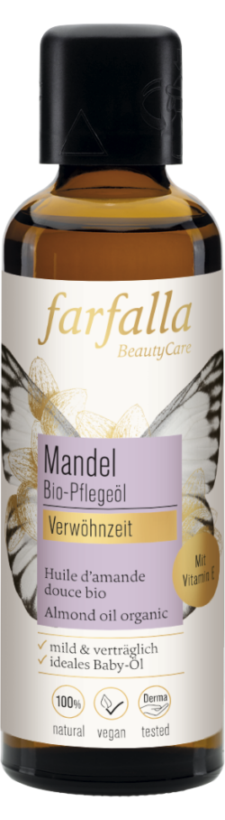 farfalla Mandel, Bio-Pflegeöl, 75ml, Verwöhnzeit 75ml