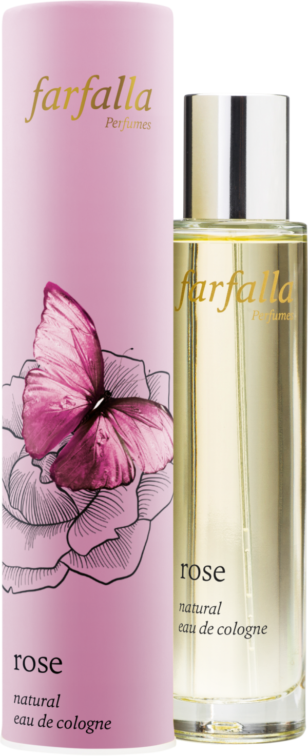 farfalla rose, natural eau de cologne,  50ml