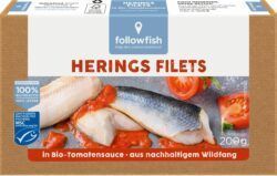 followfish Heringfilet in Bio-Tomatensauce, aus nachhaltigem Wildfang 10 x 200g