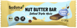 foodloose Bio-Nut Butter Bar Salted Triple Nuts von , vegan, glutenfrei, laktosefrei 28g