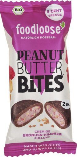 foodloose Bio-Peanut Butter Bites Erdnuss-Himbeere von 20 x 40g