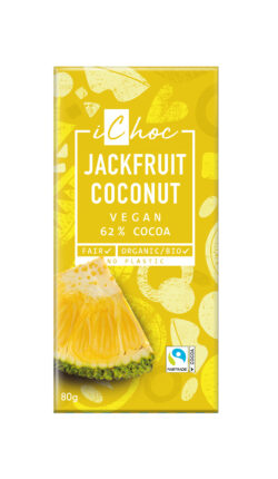 iChoc Jackfruit Coconut 62% Cocoa 10 x 80g