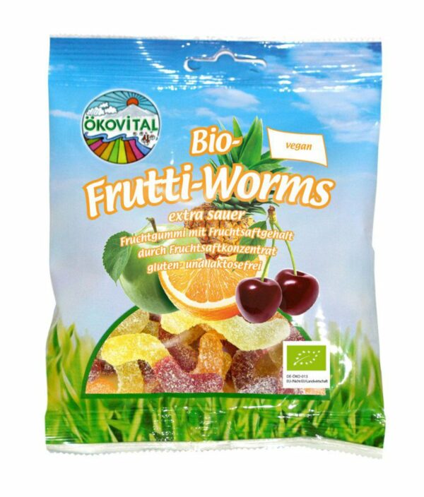 Ökovital Bio Frutti Worms 100g