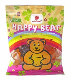 mind sweets Happy Bear, vegane Bio-Fruchtsaftbärchen, Einzelpackung 14 x 75g
