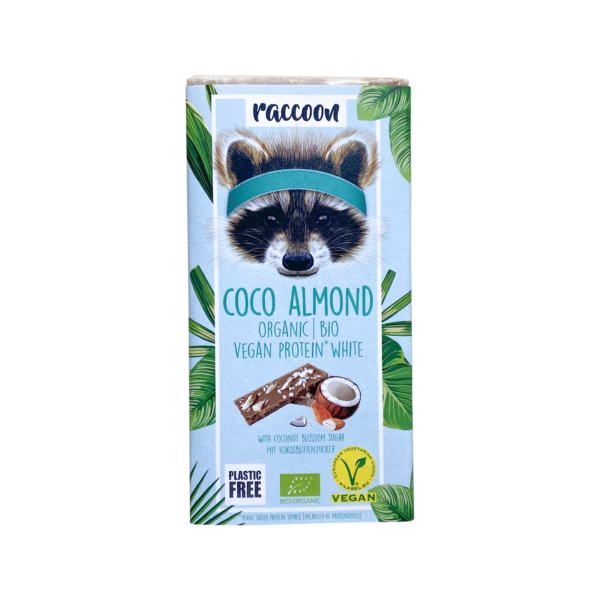 raccoon Bio Protein White Coco Almond 12 x 40g