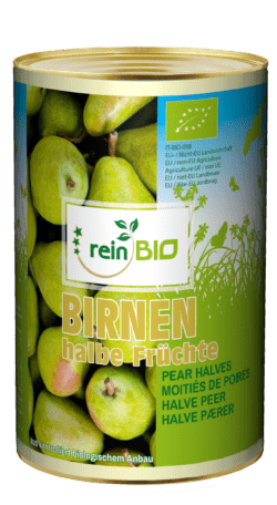 reinBIO Bio-Birnen, halbe Frucht, leicht gezuckert, 2,3kg