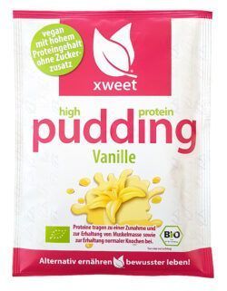 xweet bio proteinpudding vanille 12 x 58g